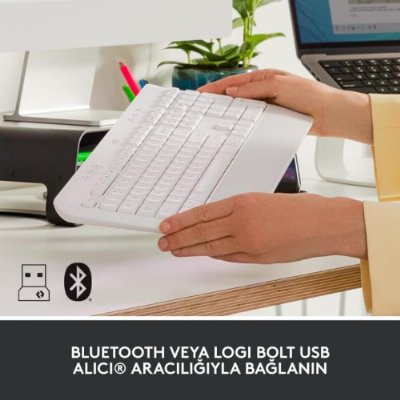 Logitech K650 Signature Kablosuz Beyaz Klavye - Outlet