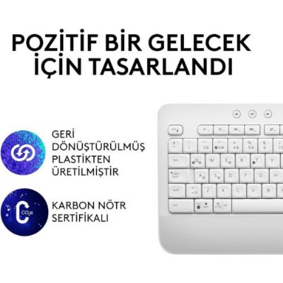 Logitech K650 Signature Kablosuz Beyaz Klavye - Outlet