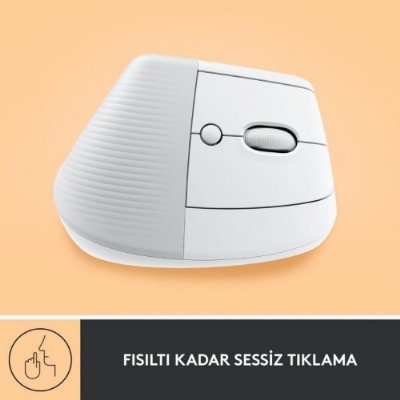 Logitech Lift 910-006475 Beyaz Dikey Sessiz Ergonomik Optik Kablosuz Mouse - Teşhir