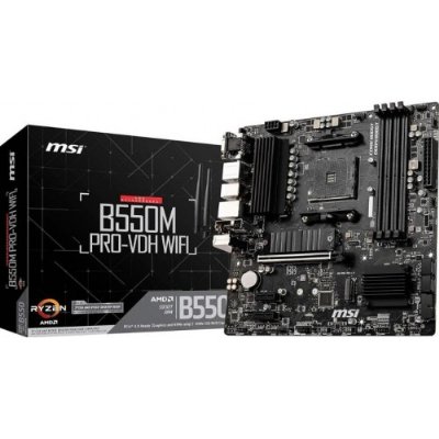 MSI B550M PRO-VDH Wi-Fi AMD AM4 DDR4 Micro ATX Anakart Teşhir