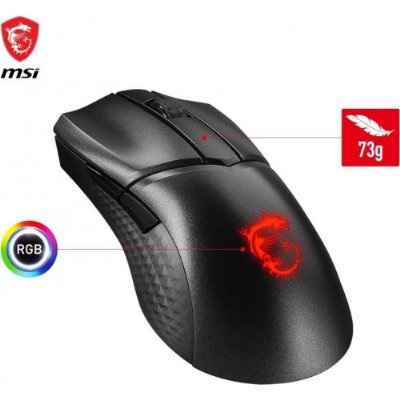 MSI Clutch GM31 Lightweight RGB Makrolu Şarjlı Ergonomik Optik Kablosuz Oyuncu Mouse