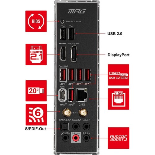 MSI Mpg Z690 Edge Wi-Fi Intel LGA1700 DDR4 ATX Anakart - OUTLET