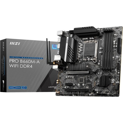 MSI PRO B660M-A WIFI DDR4 1700 DDR4 4800 MHz (OC) DP HDMI M.2 USB3.2 Wi-Fi 2.5G LAN  mATX Anakart