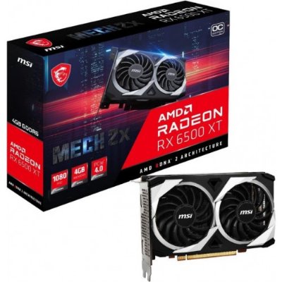 MSI RX 6500 XT Mech 2X 4G OC 64 Bit GDDR6 4 GB Ekran Kartı Teşhir