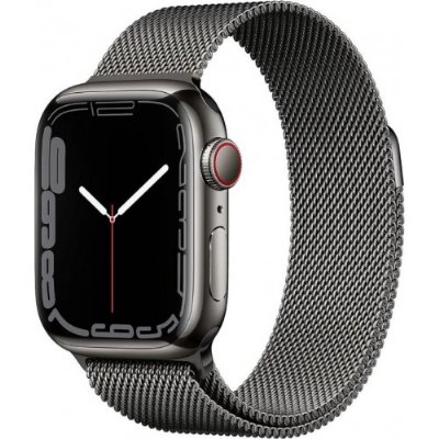 Apple Watch Series 7 GPS + Cellular 41mm Grafit Paslanmaz Çelik Kasa ve Milano Döngüsü Kordon Akıllı Saat(İthalatçı Garantili)