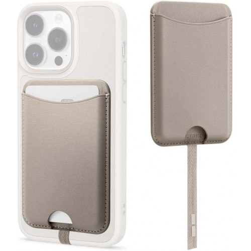 Spigen Ciel by Cyrill MagSafe iPhone 14 / iPhone 13 / iPhone 12 Serisi için Cüzdan Kajuk Mag Cream - AFA05260