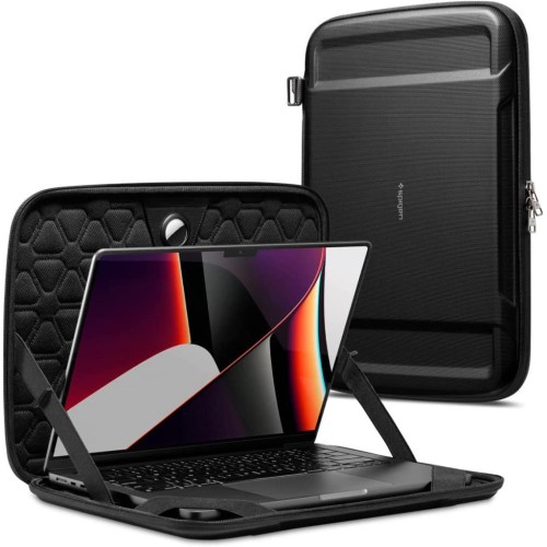 Spigen Macbook Pro 14" ile Uyumlu Kılıf/Taşıma Çantası Black