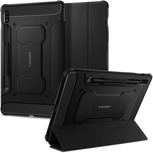 Spigen Samsung Galaxy Tab S7 Kılıf Rugged Armor Pro Black Black - ACS01604