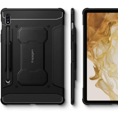 Spigen Samsung Galaxy Tab S7 Kılıf Rugged Armor Pro Black Black - ACS01604