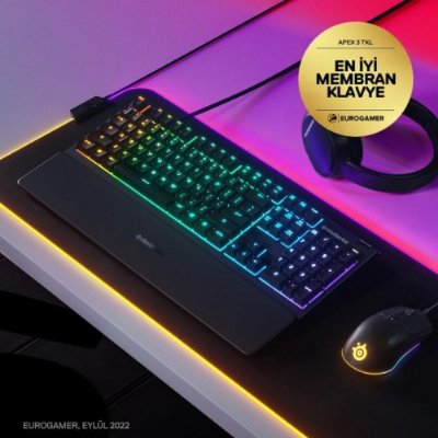 SteelSeries Apex 3 RGB Kablolu Oyuncu Klavyesi - Teşhir