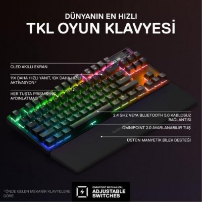 Steelseries Apex Pro Tkl Wireless (2023) Mekanik Oyuncu Klavyesi - Ingilizce Q