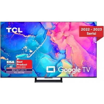 TCL 55C735 4K Ultra HD 55" 140 Ekran Uydu Alıcılı Google Smart QLED TV Teşhir