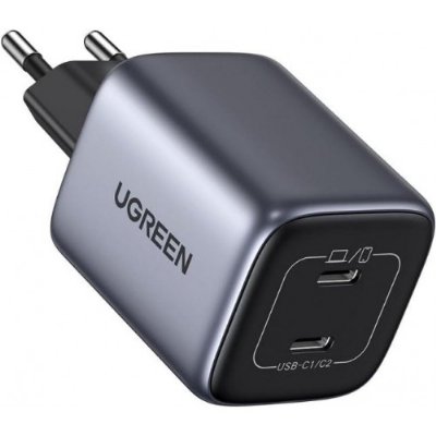 Ugreen Nexode 45W USB Type-C QC 4.0 PD GaN X 2 Portlu Hızlı Şarj Cihazı Space Gray