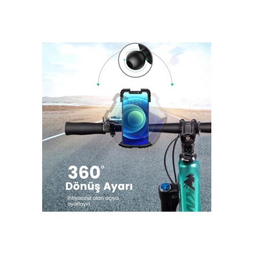 Ugreen Motosiklet ve Bisikletler için 360° Gidon Telefon Tutucu